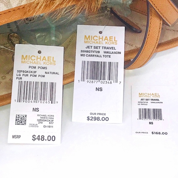 3PCS Michael Kors MD Carryall Tote Wallet Charms - Picture 8 of 8